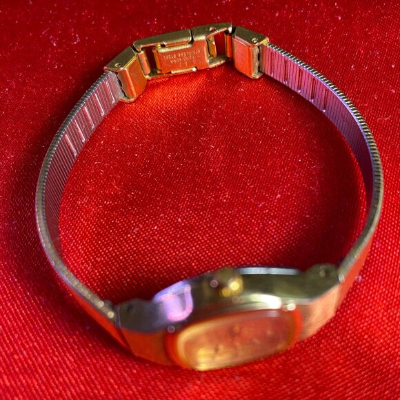 Bulova Petite Gold tone Square Ladies Watch - Picture 3 of 5